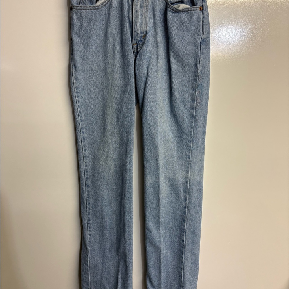 Levi’s 512 Slim Fit Straight Leg Jeans Light Blue Wash Red Tab Women’s 7 JR M